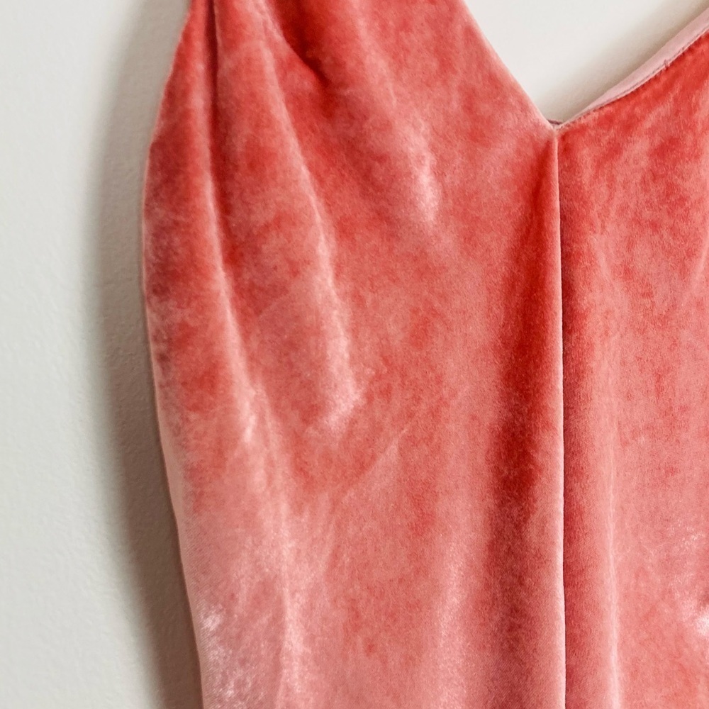 Fleur du mal pink silk blend v-neck camisole with silk lining. Size small. - Picture 2 of 5
